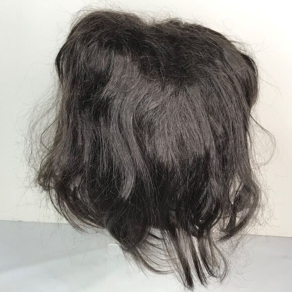 Wig Medium Dark Brown Bangs Bouffant Ratted Halloween Costume Dress Up Cosplay - Picture 4 of 8